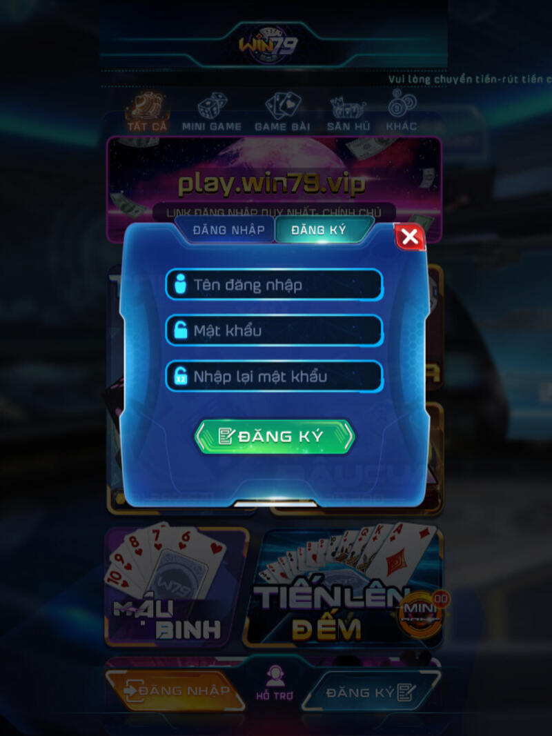 Quy trình 3 bước Đăng ký tài khoản nổ hũ Win79